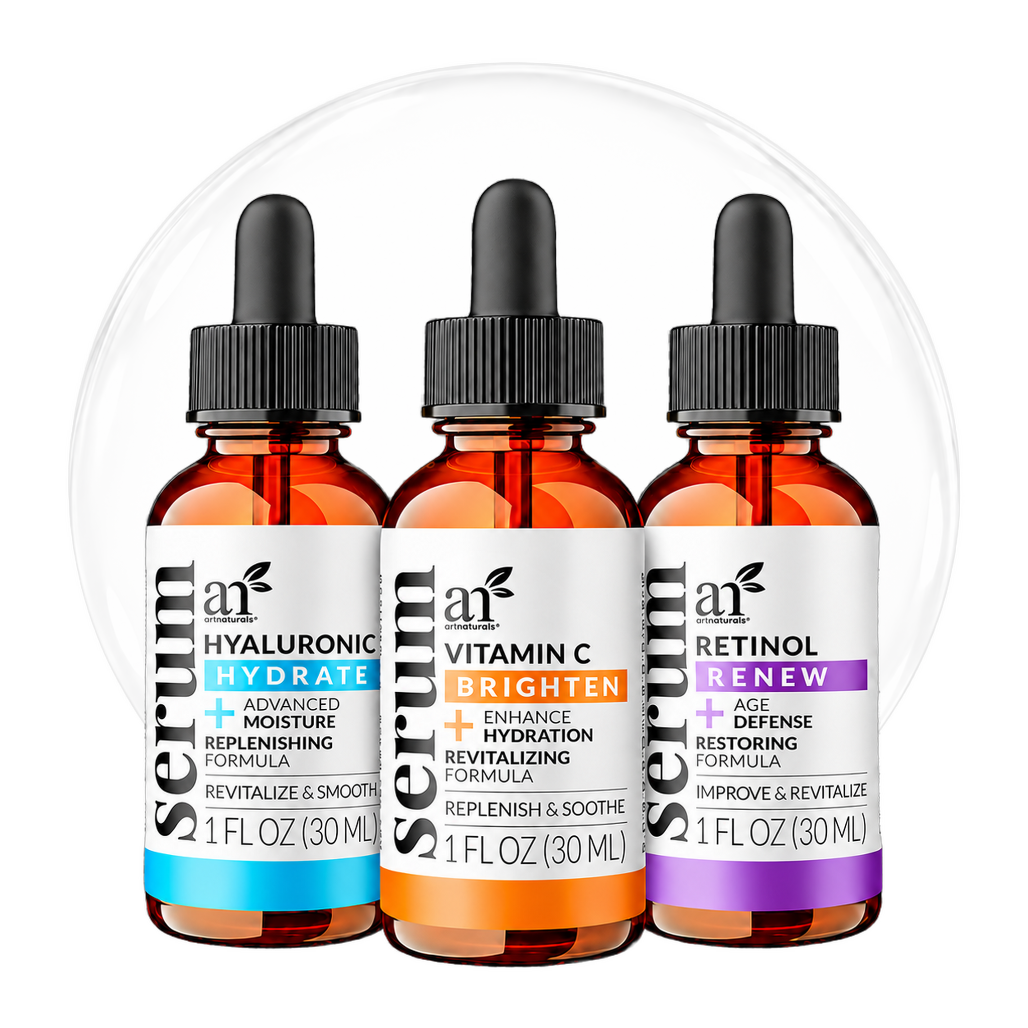 Anti-Aging Serum Trio Set, 3x1oz – Artnaturals-store