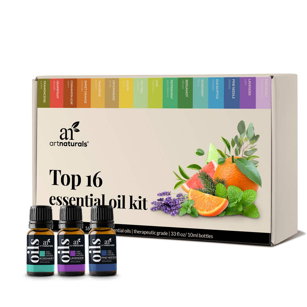 Top 16 Essential Oils set, 10 ml bottles in magnetic box