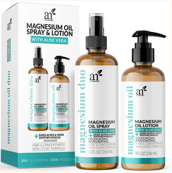 Magnesium Oil and Spray with Aloe Vera Duo Set, main product view