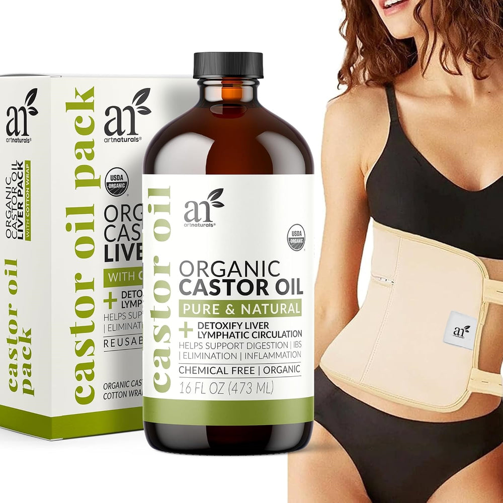 Oil Set - Castor Oil 16oz + Liver Patch - In Box