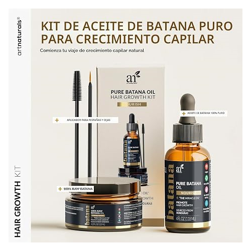 Batana Oil + Raw Batana Cream + Eyelash Applicator + Eyebrow Applicator Kit
