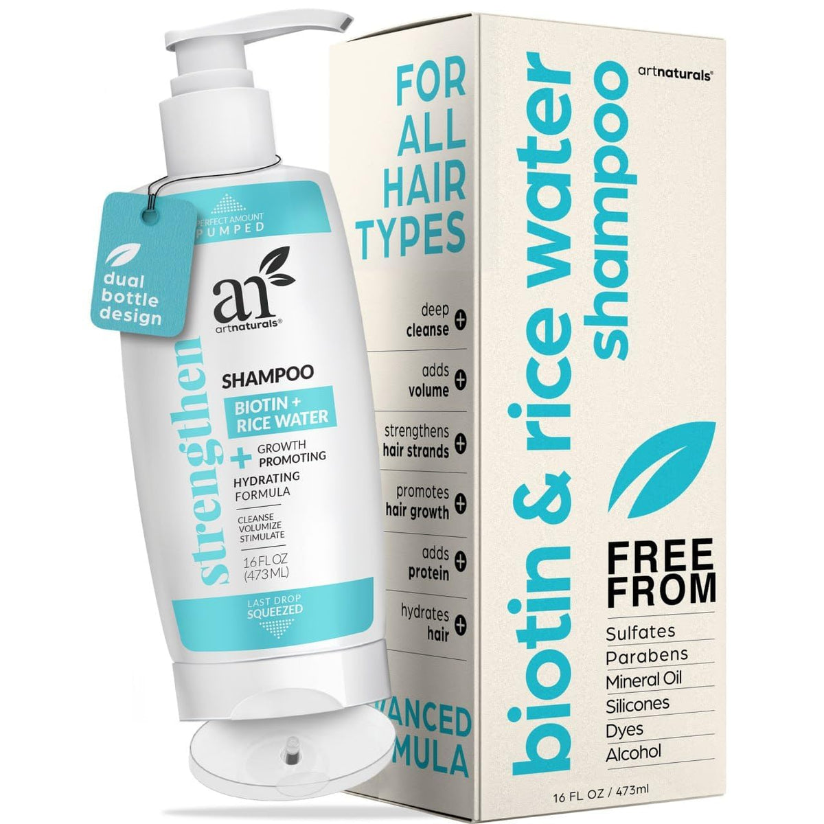 Biotin+Rice Water Shampoo Dual Bottle
