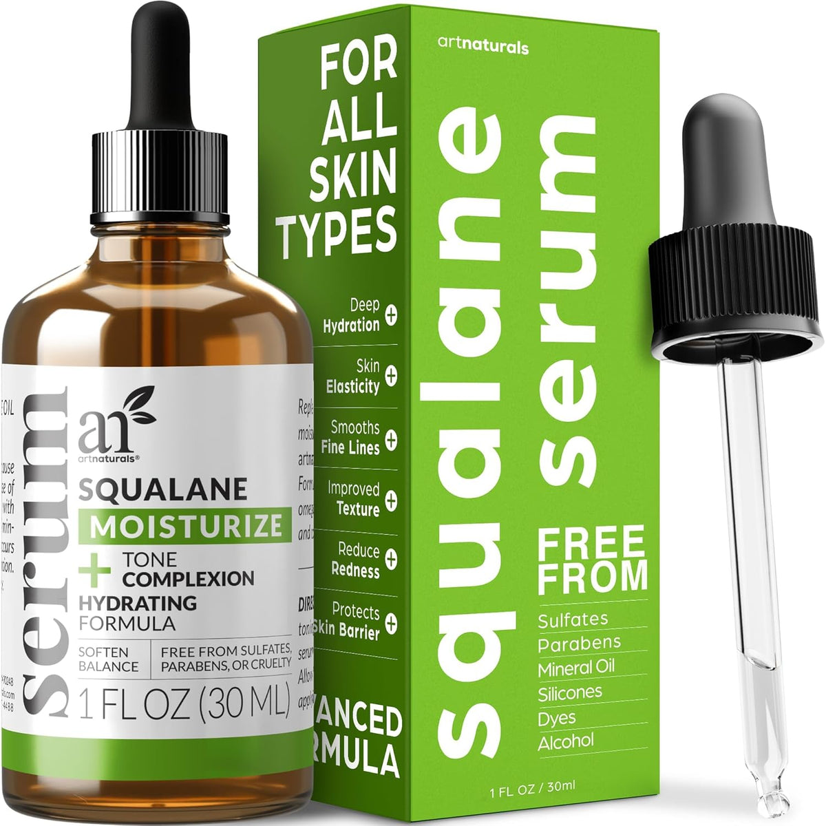 Squalane Oil Serum, 1 oz bottle, main view
