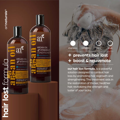 Gold Morrocan Argan oil & Olive Oil Hair Growth therapy Shampoo & Conditioner Duo - secondary image 3