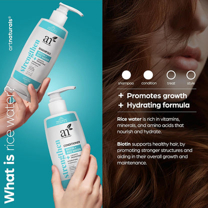 Biotin + Rice Water Shampoo& Conditioner Hair Duo 2x16oz Dual Bottle