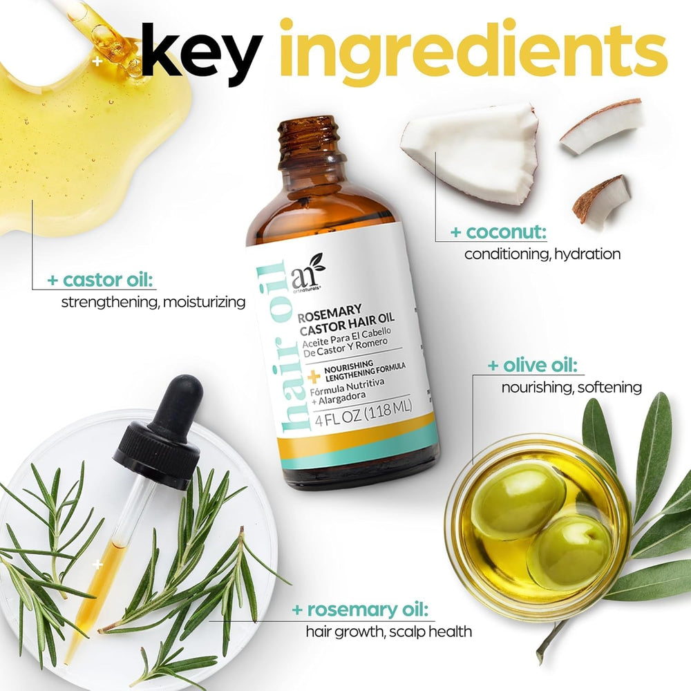 Rosemary & Castor Hair Growth Oil Kit, 4oz
