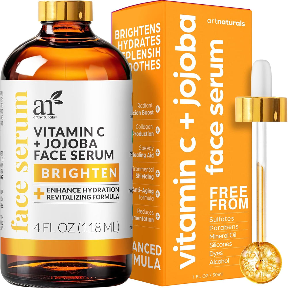 Anti-Aging Vitamin C and Jojoba Face Serum, 1 oz bottle with box, main view