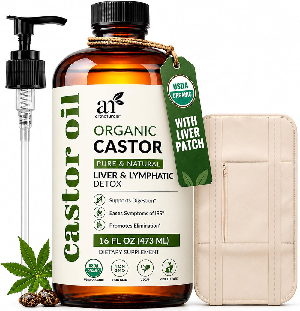 Oil Set - Castor Oil 16oz + Liver Patch - In Box