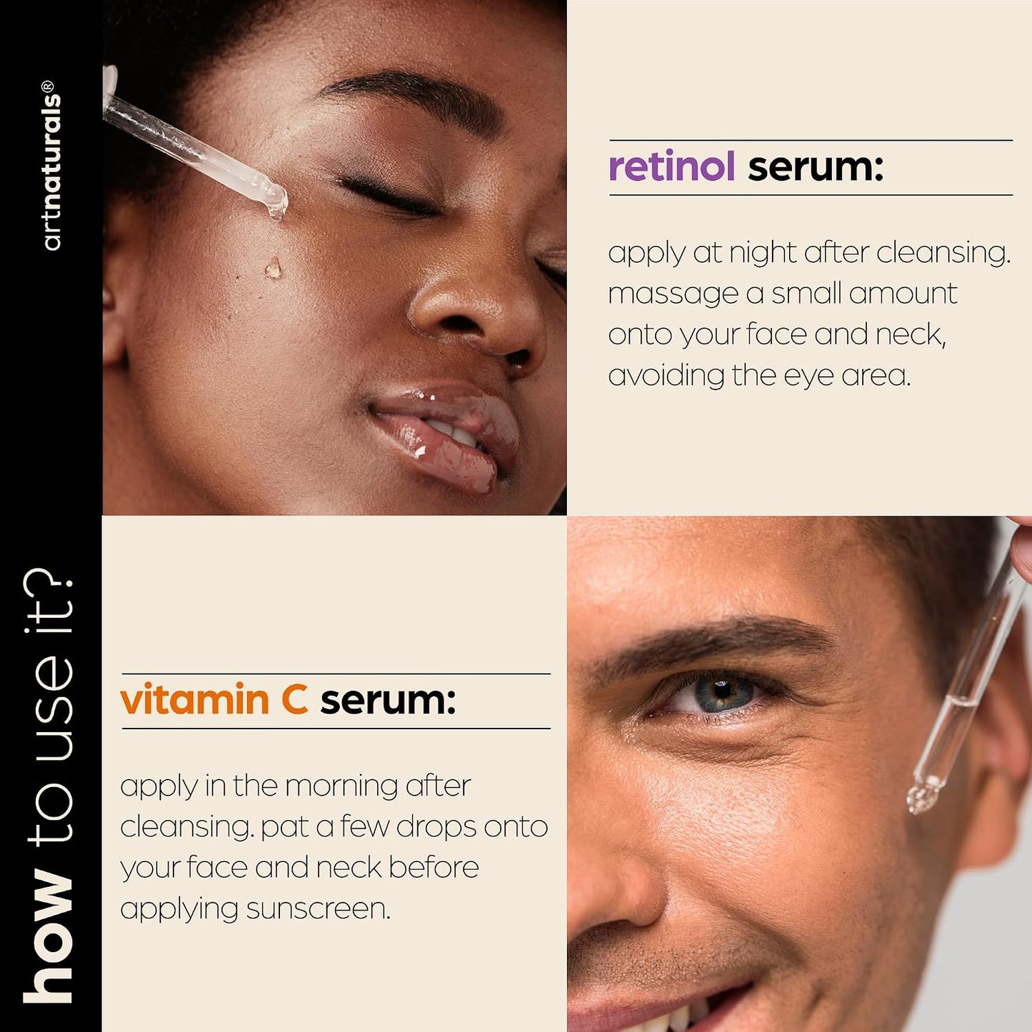 Organic Retinol and Vitamin C Serum (2 x 1 oz Bottles) Gift Set