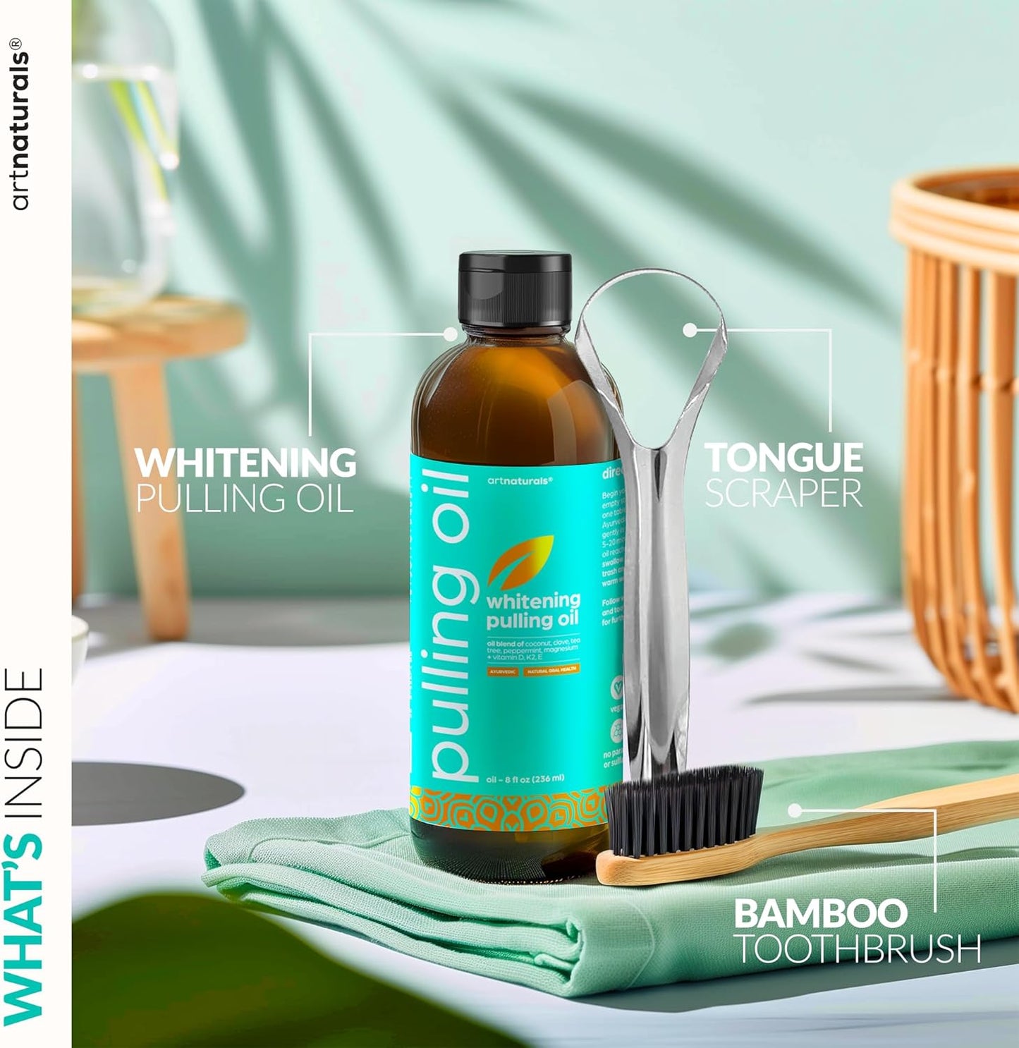 Coconut Whitening Pulling Oil Kit