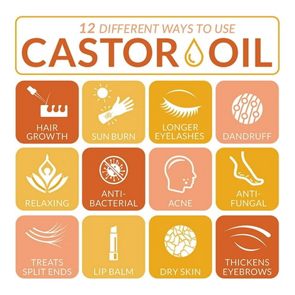 Organic Castor Oil  100% Pure Unrefined Oil, 16oz