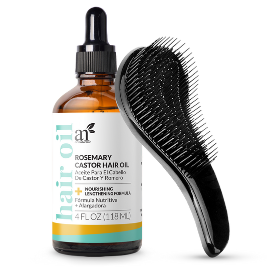 Bundle - Rosemary Castor Hair Oil 4oz + Scalp Massager