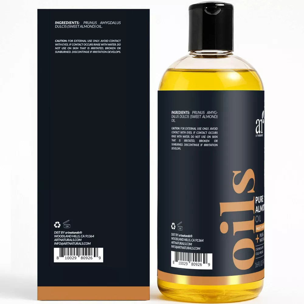 Sweet Almond Pure Oil, 16 oz