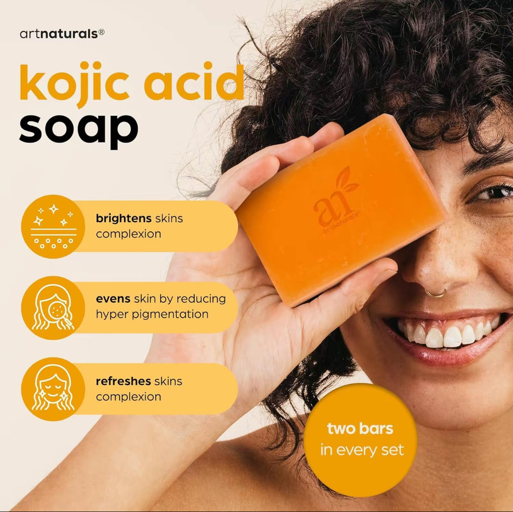 Kojic Acid Soap with African Net Sponge, 2 pack, alternate view