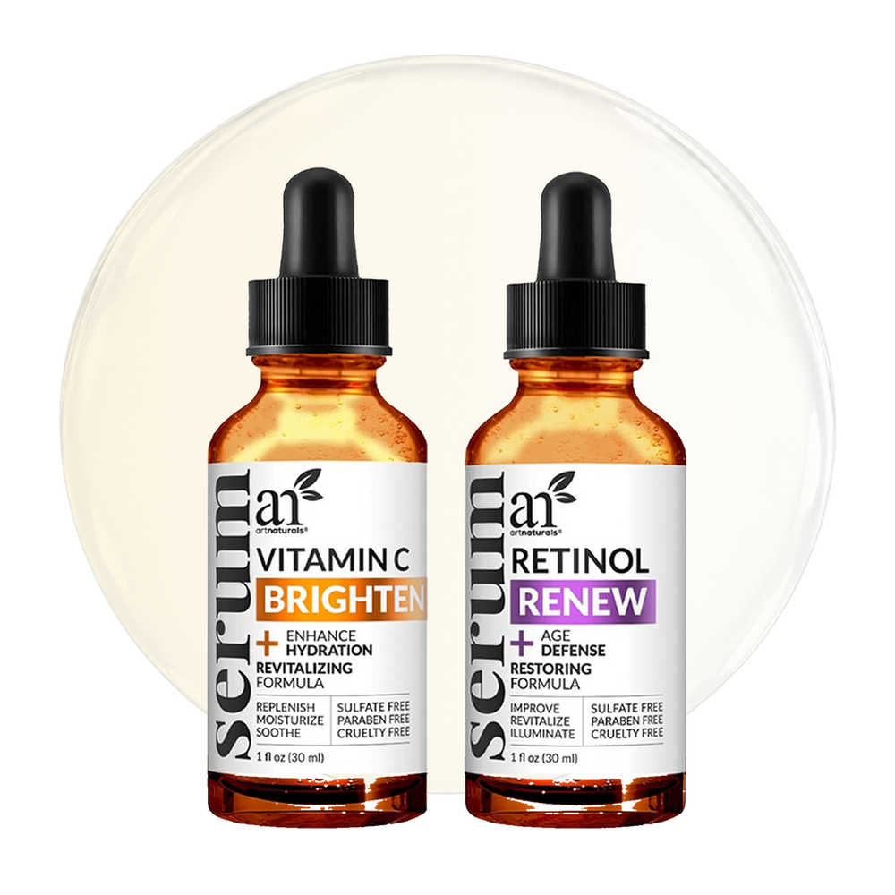 Organic Retinol and Vitamin C Serum (2 x 1 oz Bottles) Gift Set