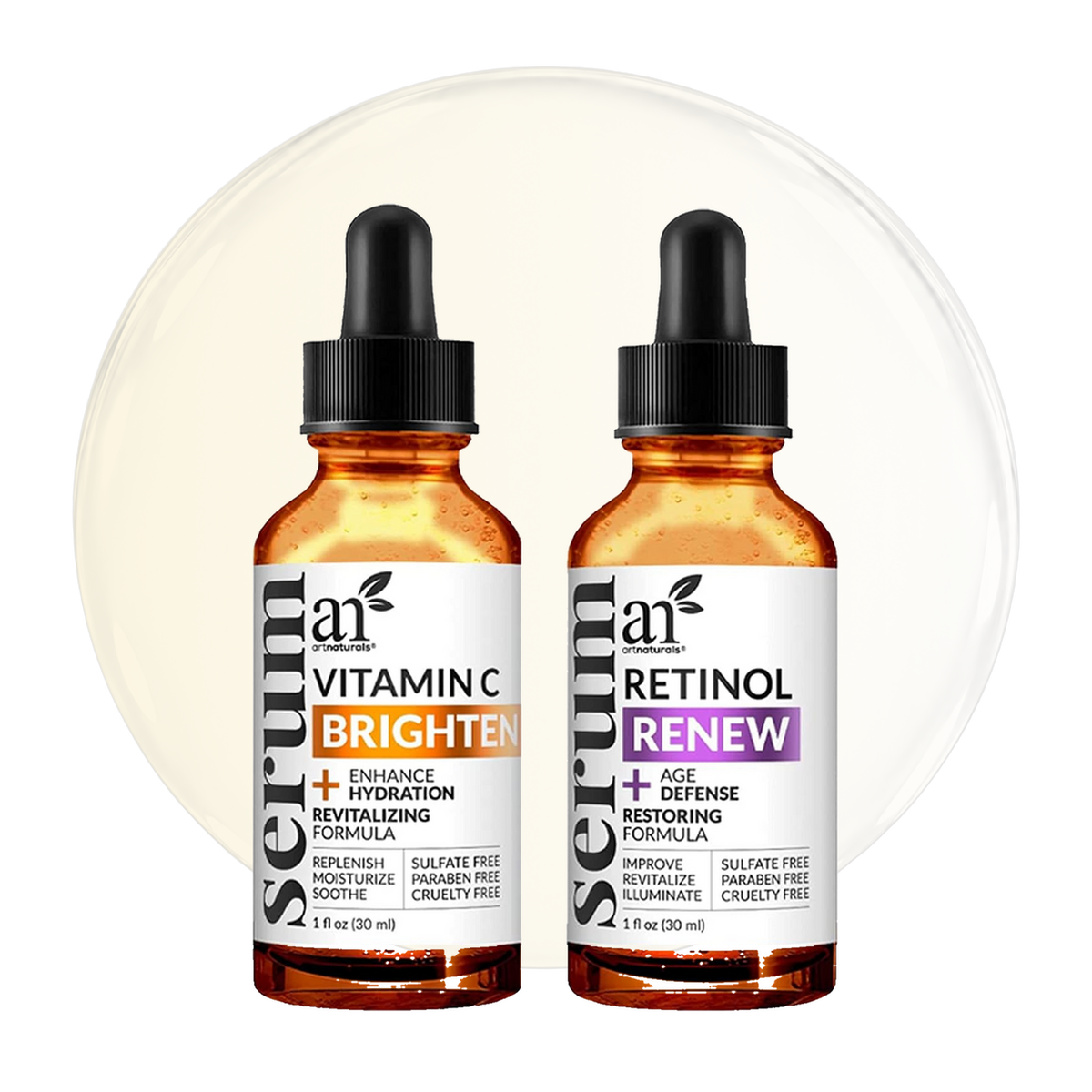 Organic Retinol and Vitamin C Serum (2 x 1 oz Bottles) Gift Set