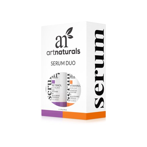 Retinol and Vitamin C Serum gift set, packaging